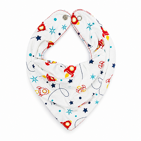 Babador Bandana Gumii 100% Algodão Estampa Espaço Sideral – 6+ Meses