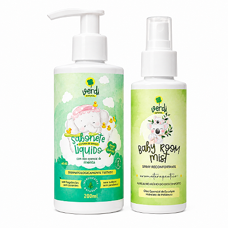 Kit Xô Gripe Infantil - Banho de Vapor e Spray Reconfortante Verdi Natural