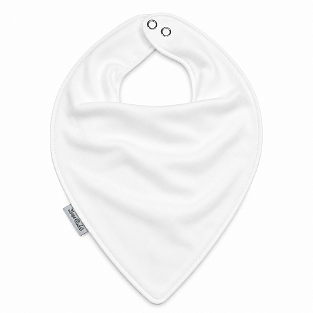 Babador Bandana Bamboo Laço Bebê - Branco