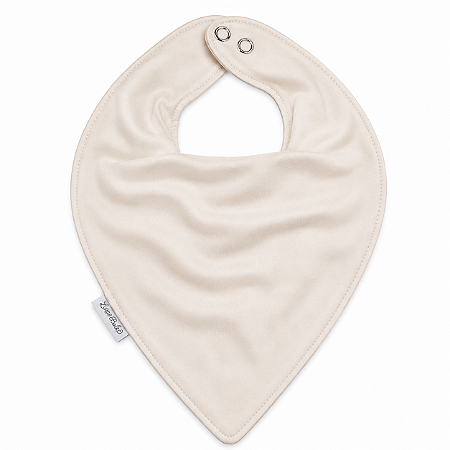 Babador Bandana Bamboo Laço Bebê - Bege