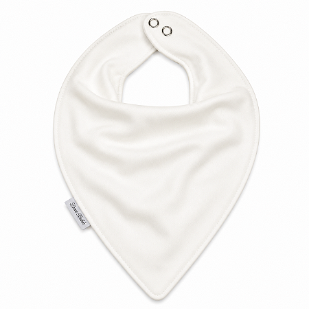 Babador Bandana Bamboo Laço Bebê - Off White