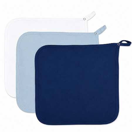 Kit Paninho de Boca Babita Bamboo Laço Bebê 3 Peças - Azul