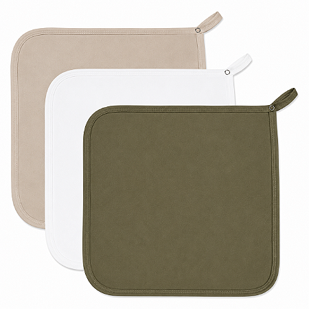 Kit Paninho de Boca Babita Bamboo Laço Bebê 3 Peças - Verde