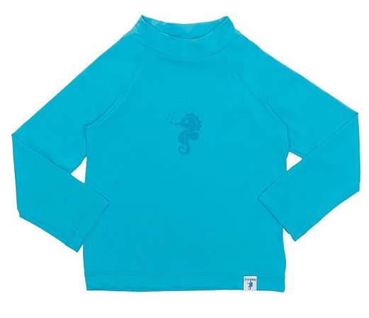 Camiseta Infantil de Banho com FPS 50+ Manga Longa Azul - Ecoeplay