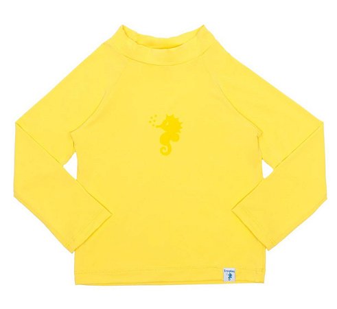 Camiseta Infantil de Banho com FPS 50+ Manga Longa Amarela - Ecoeplay