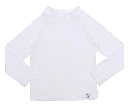 Camiseta Infantil de Banho com FPS 50+ Manga Longa Branco - Ecoeplay