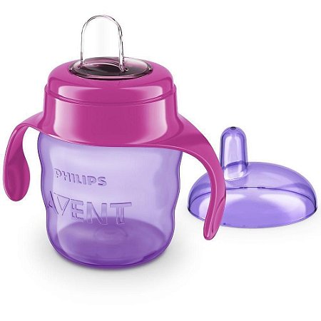 Copo de Treinamento 6m+ Easy Sip com Alça Rosa 200ml - Philips Avent