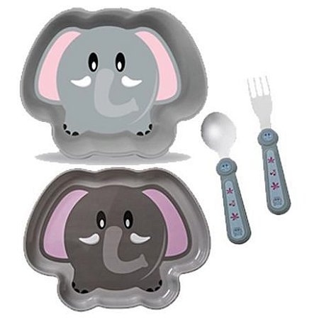 Kit Alimentacao Zoo Elefante Girotondo Baby Loja Tutti Amore