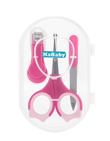 Kit Manicure do Bebê Premium Rosa - Kababy