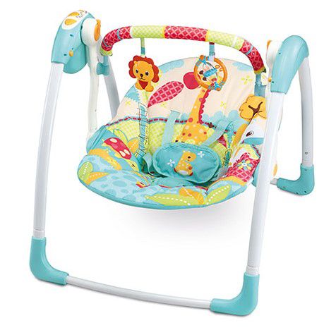 Cadeira de Balanço Automática Bebê Infantil Com Timer Verde Girafa - Mastela