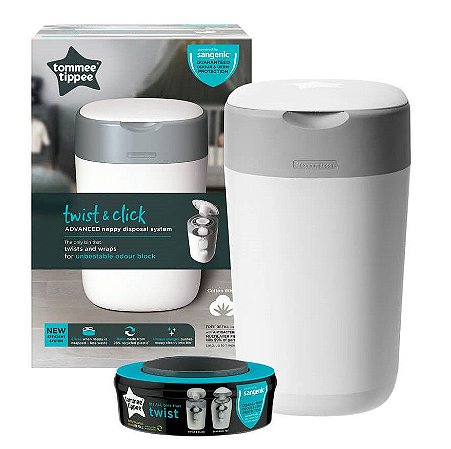 Lixeira para Descarte de Fraldas Anti-Odor Twist and Click - Tommee Tippee