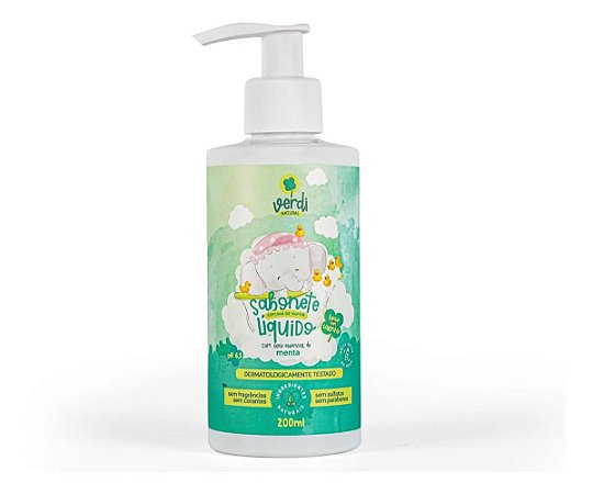 Sabonete Vapor Bath Descongestionante para o Banho do Bebê - Sabonete Líquido e Shampoo Espuma de Vapor - Verdi Natural