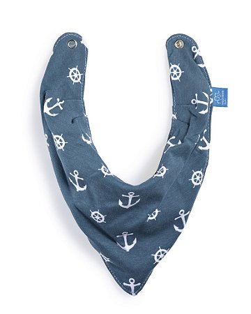 Babador Bandana Azul Ancora - Multikids Baby