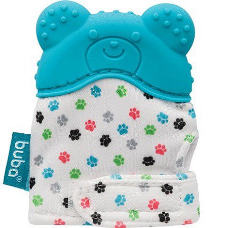 Luva Mordedor de Silicone Urso Azul - Buba