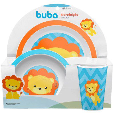 Kit Refeição Animal Fun Leão - Buba