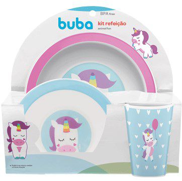 Kit Refeição Animal Fun Unicórnio - Buba