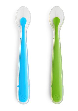 Colheres de Silicone Verde e Azul - Munchkin