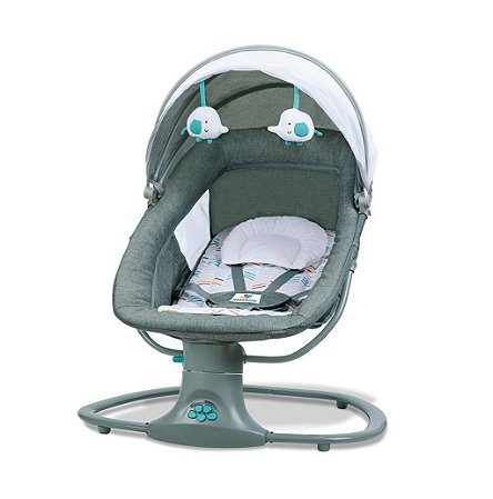 Cadeira de Balanço Bebê Infantil Automática com Bluetooth Techno Verde - Mastela