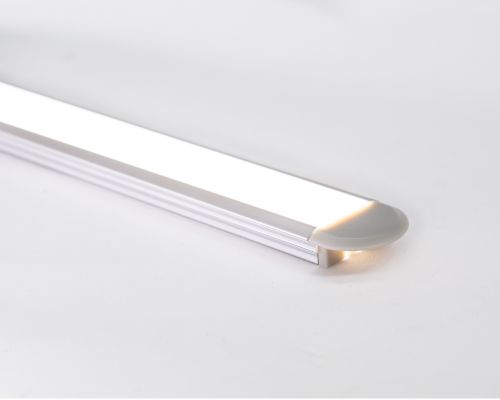 Perfil Alumínio de Embutir Slim Difusor Leitoso para LED