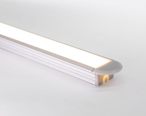 Perfil Alumínio de Embutir Standard Difusor Leitoso para LED