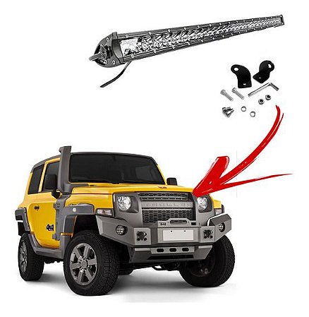 Barra Led Off Road 4x4 240w Slim Grade Novo Troller