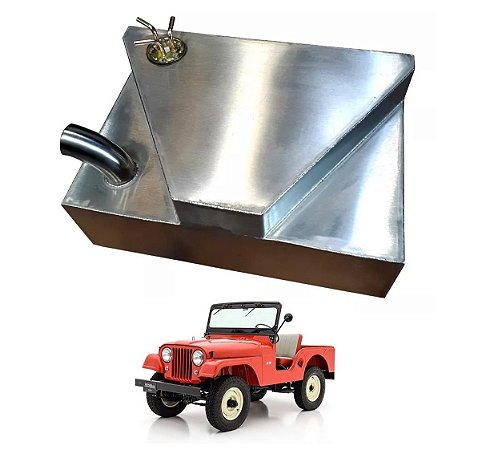 TANQUE TRASEIRO EM INOX DE 66 LITROS JEEP WILLYS CJ5 + BÓIA