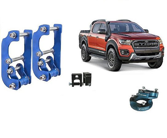 KIT COMPLETO LIFT 2" - Ford Ranger 2013 a 2022 | Cabine Simples e Dupla