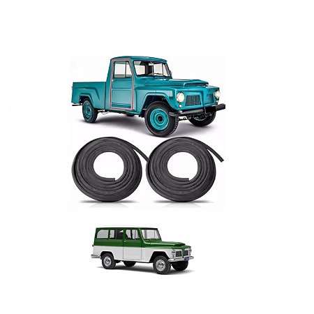 Jogo De Borrachas das Portas Jeep Rural / Jeep F 75 Ford Willys