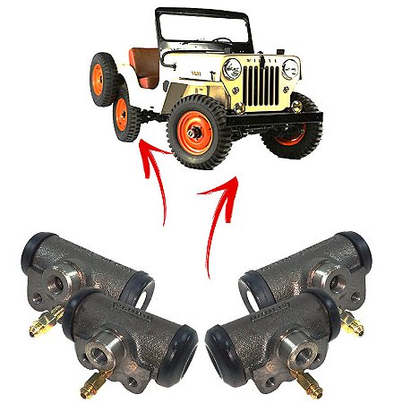 Kit Cilindro De Freio Dianteiro e Traseiro Jeep Willys 1942 / 1958