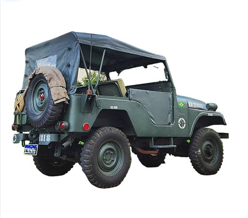 CAPOTA TOLDO MODELO MILITAR JEEP WILLYS/FORD CJ5 PISSOLETRO C/ CAJADO