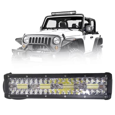 FAROL DE MILHA BARRA LED BIVOLT 240W 31CM - Jeep Militar Peças