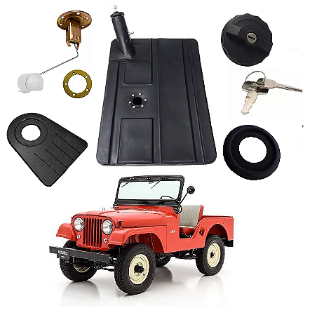 Tanque Combustível Plástico Jeep Ford / Willys Cj5 1955/1983 Completo