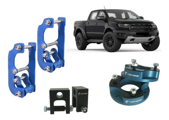 KIT COMPLETO LIFT 2" - Ford Ranger 2013 a 2022 Cabine Simples e Dupla