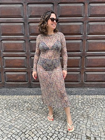 VESTIDO TULE MIDI BLOOM