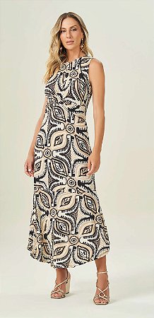 VESTIDO LONGO SEM MANGAS MALHA CLOE