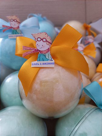Bola Acrílica com Algodão Doce e tag