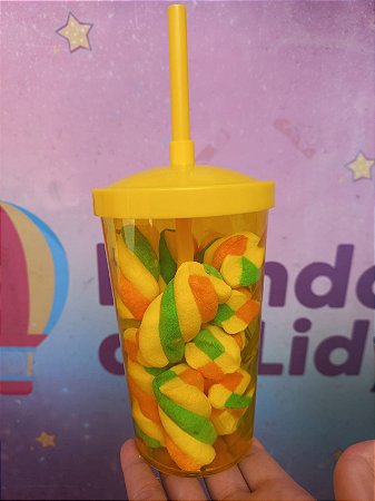 Copo Twist 500 ml com marshmellow