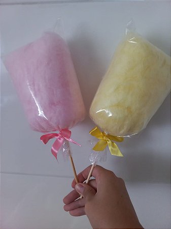 Algodão Doce BABY com palito e laço 15 cm