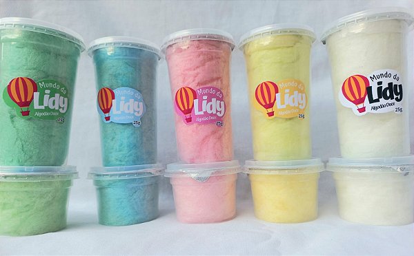 algodão doce pote com 25 gramas  ideal para personalizar