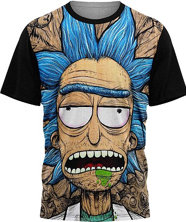 Rick And Morty - Camiseta Adulto  - Tecido Malha Fria - PV