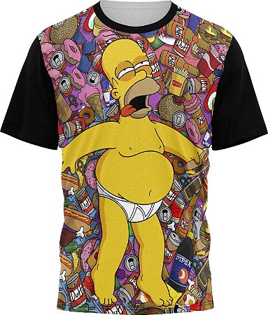 Simpsons - Camiseta Adulto - Tecido Malha Fria - PV