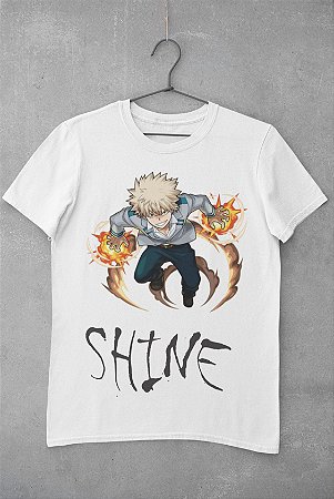 Bakugou Shine - Camiseta Personalizada - Malha 100% Poliéster