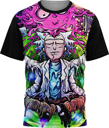 Rick e Morty - Camiseta Adulto  - Tecido Malha Fria - PV