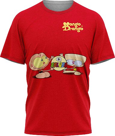 Mongo e Drongo - Camiseta - Vermelha - Malha Poliéster