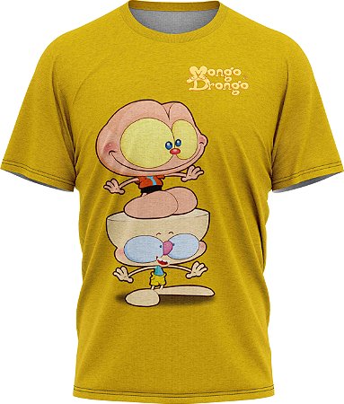 Mongo & Drongo - Camiseta - Amarela - Malha Poliéster