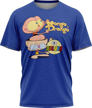 Mongo e Drongo Abluba - Camiseta - Azul - Malha Poliéster
