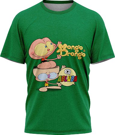 Mongo e Drongo Abluba - Camiseta - Verde - Malha Poliéster