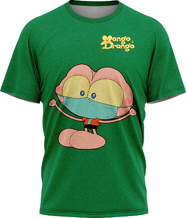 Mongo Máscara - Camiseta - Verde - Malha Poliéster