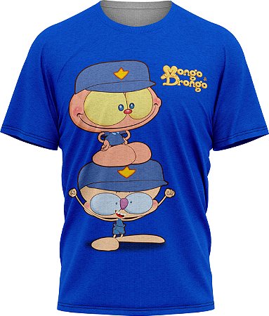 Mongo e Drongo Vigia - Camiseta - Azul - Malha Poliéster