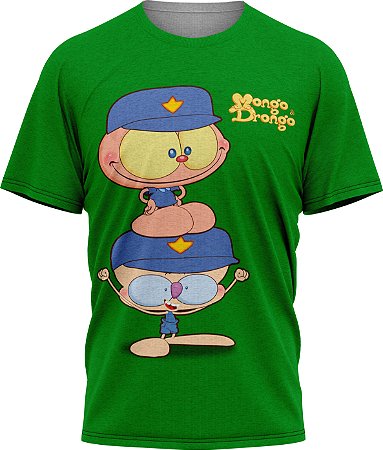 Mongo e Drongo Vigia - Camiseta - Verde - Malha Poliéster